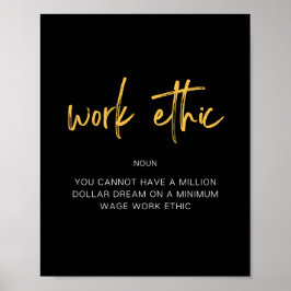 Arbetsetisk inspirationsoffert poster