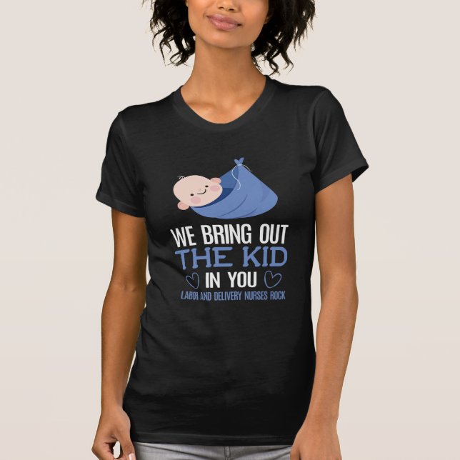 Arbetsförmedlingssjuksköterska Cute Doula Midfru B T Shirt (Framsida)