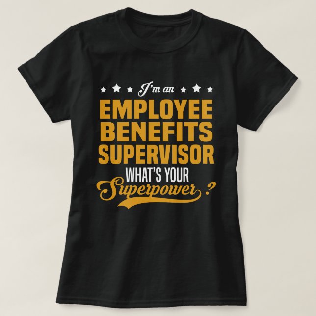 Arbetsgivarens förmåner t shirt (Design framsida)
