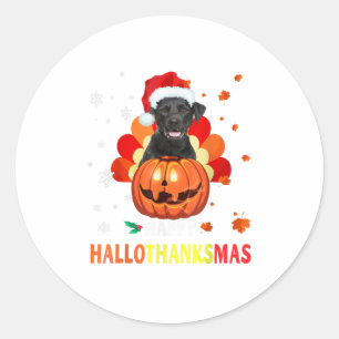 arbetshämtning Halloween-jul Runt Klistermärke