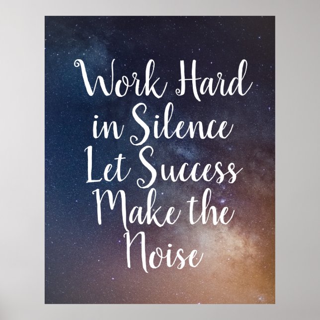 ARBETSHÅRDA I SILENCE - Nattnota Himlar Poster (Framsidan)