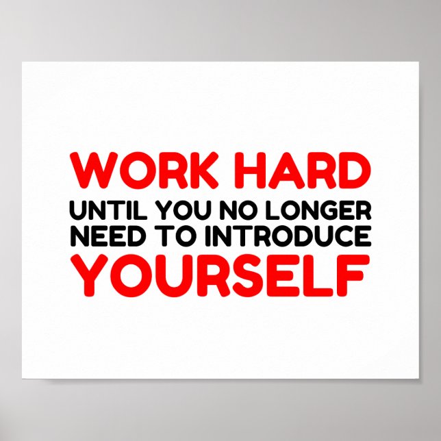 ARBETSHÅRT INLEDA DIG SJÄLV POSTER (Framsidan)