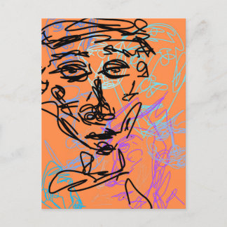 Arbetskiss för funky - radbyte - uppdelat rum vykort