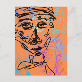 Arbetskiss för funky - radbyte - uppdelat rum vykort