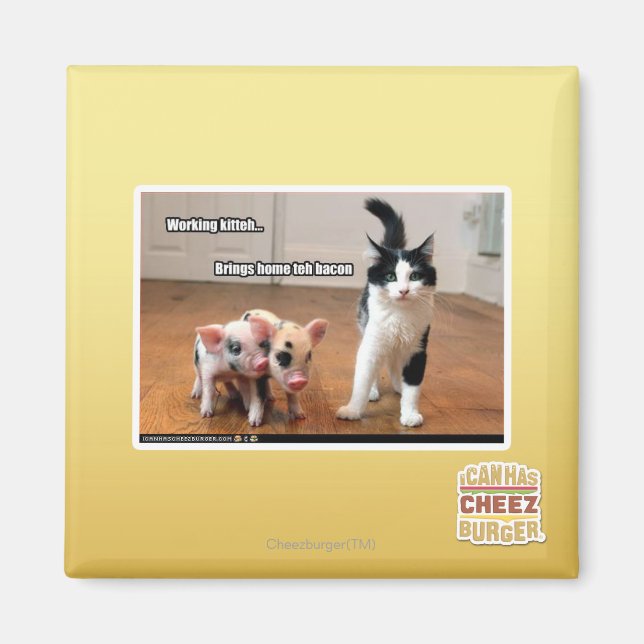 Arbetskitteh Magnet (Framsidan)