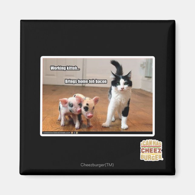 Arbetskitteh Magnet (Framsidan)