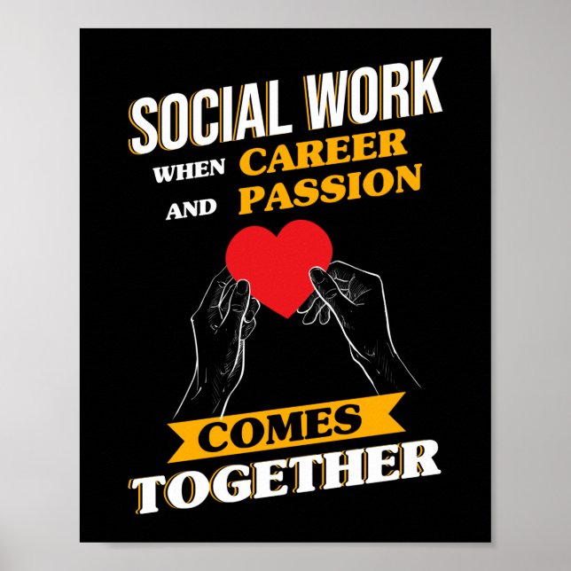 Arbetskontrakt för social och passion Social-arbet Poster (Framsidan)