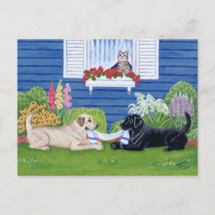 Arbetskraftare i Garden Painting Vykort