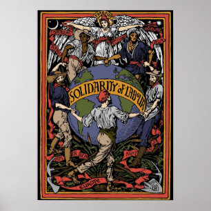 Arbetskraftens solidaritet i Färg Walter Crane Soc Poster