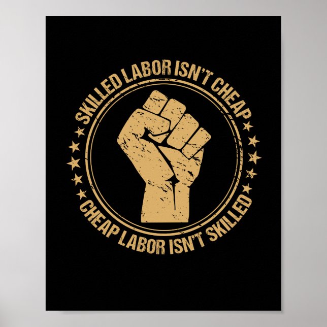 Arbetskraftsunionen med en stark skicklig arbetskr poster (Framsidan)