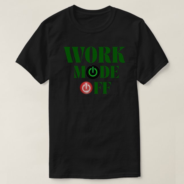 Arbetsläge Av Rollig Kontorsknapp T Shirt (Design framsida)