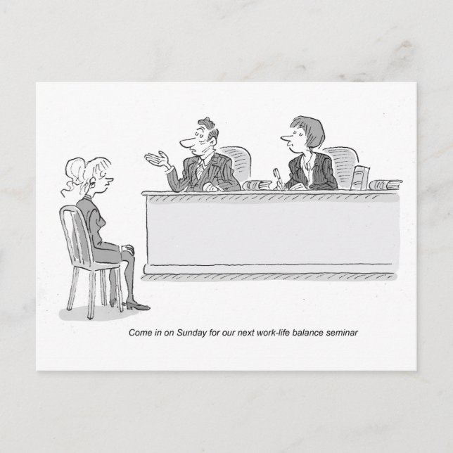 Arbetsliv balanserar helg vykort (Framsida)