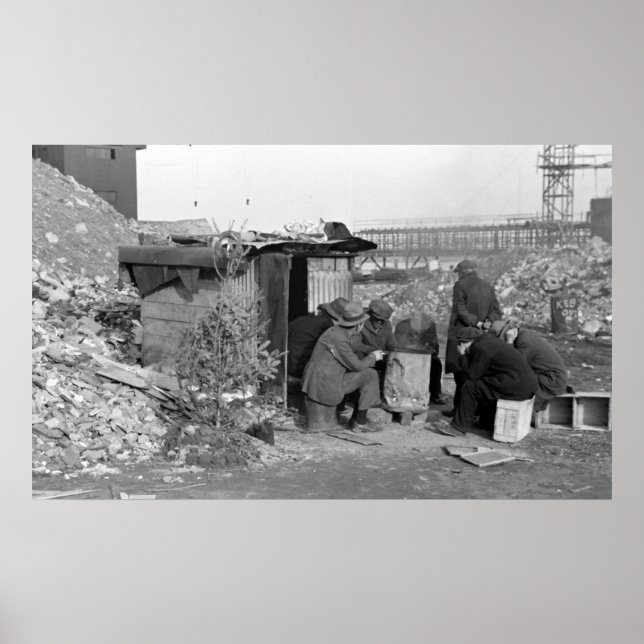 Arbetslös och hemlös 1938 poster (Framsidan)