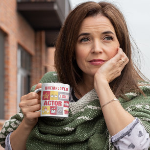 Arbetslös skådespelare ikoniskt utformad kaffemugg