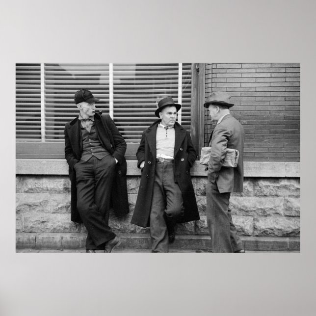 Arbetslösa gruvarbetare poster (Framsidan)