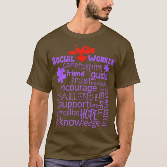 Arbetsmånad för arbetsförmedlaren Social Studenten T Shirt (Framsida)
