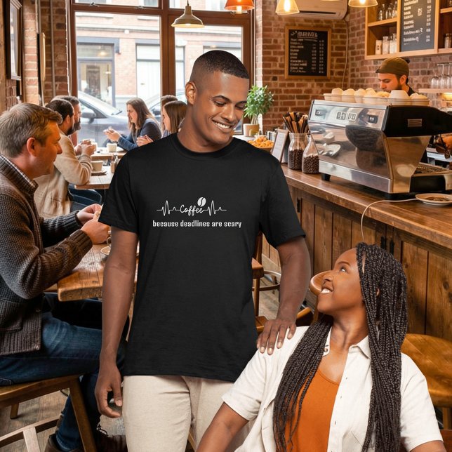 Arbetsoffert för roligt av kaffe eftersom tidsfris t shirt (Skapare uppladdad)