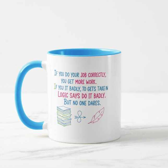 Arbetsplatslogik Roligt kaffe Mugg (Vänster)