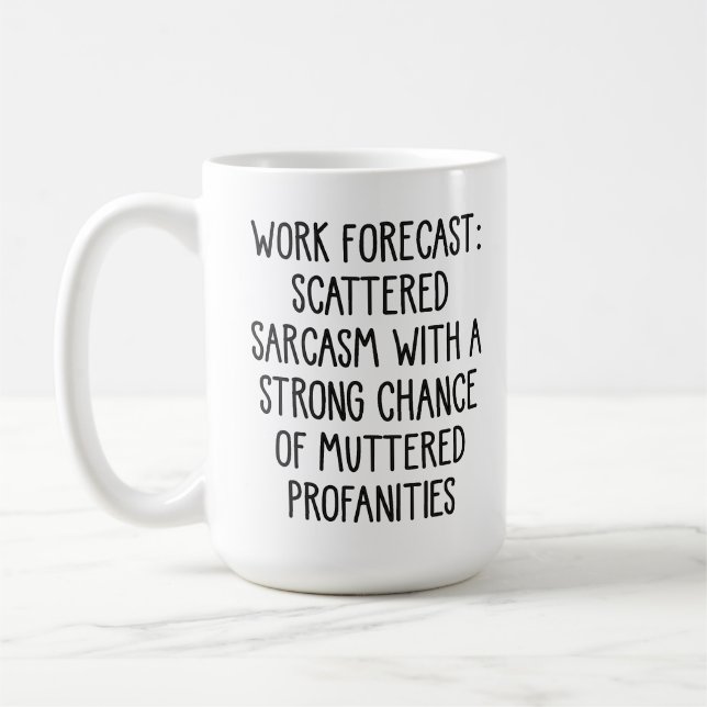 Arbetsprognos - Rolig kollega, sarkastiska present Kaffemugg (Vänster)