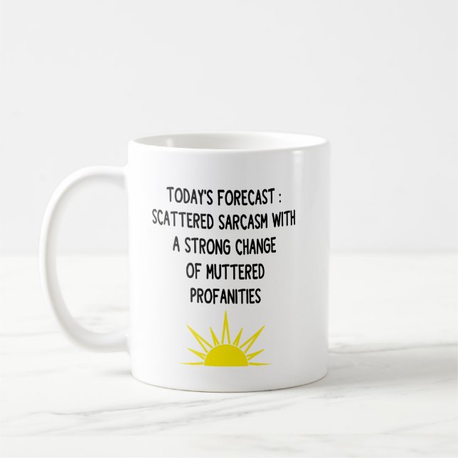 Arbetsprognos Spridd Sarkasm Med En Stark Kaffemugg (Vänster)
