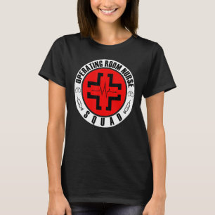 Arbetsrum Sjuksköterska med kvadratisk Roligt Sjuk T Shirt