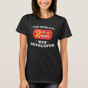 Arbetsskämt för webben Developer Coder-avskrivning T Shirt