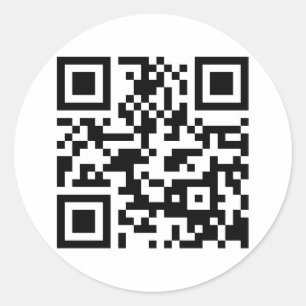 Arbetsslavrapporten QR kodifierar till webbplatsen Runt Klistermärke