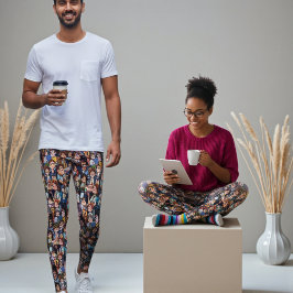Arbetsstress svart leggings