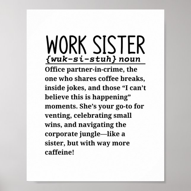 Arbetssyster Poster (Framsidan)