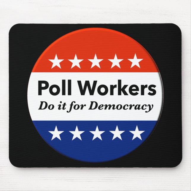 Arbetstagare gör det för demokratin musmatta (Framsidan)