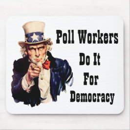 Arbetstagare gör det för demokratin musmatta