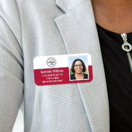 Arbetstagarens ID-fotosäkerhet Rött Namnbricka