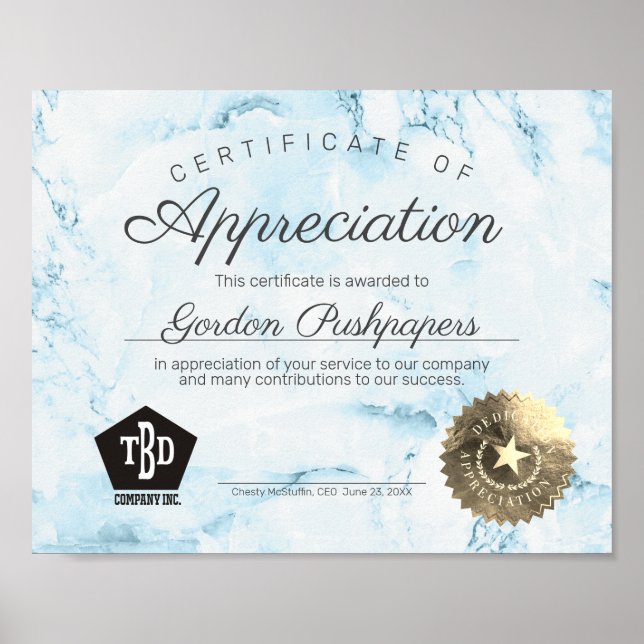 Arbetstagarens intyg om uppskattning av volontär poster (Framsidan)