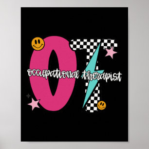 Arbetsterapeut Retro Rutig Ot Examen Poster