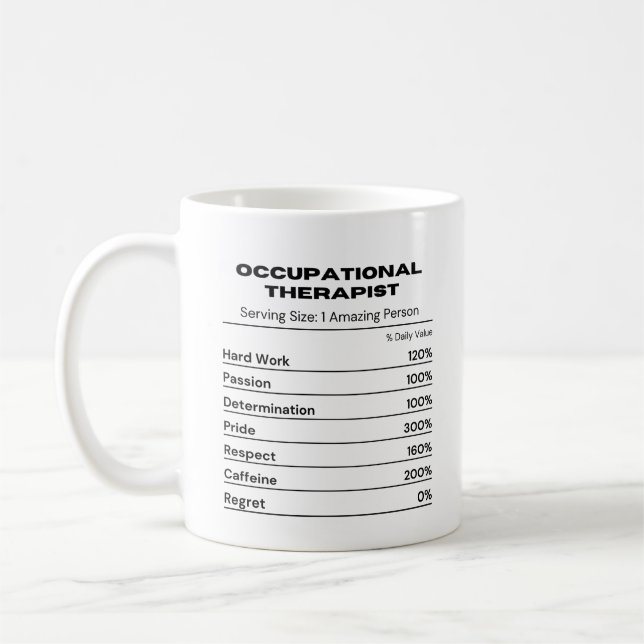 Arbetsterapeut Rolig Läkare Kaffemugg (Vänster)