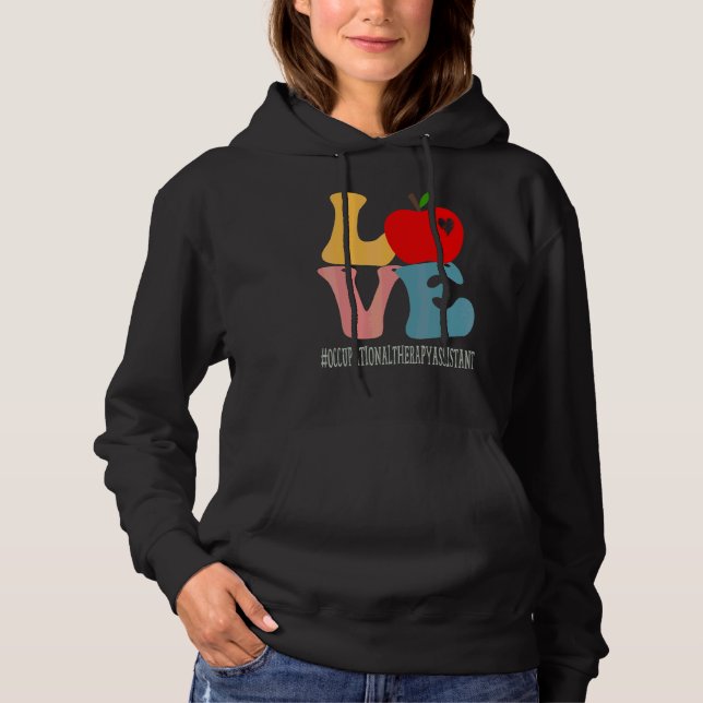 Arbetsterapeutassistent Älskar Groovy Tillbaka Til T Shirt (Framsida)
