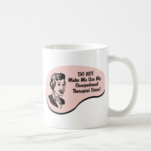 Arbetsterapeuten uttrycker kaffemugg