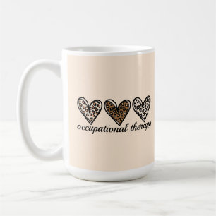 Arbetsterapeutisk Cheetach-utskrift Hjarta Kaffemugg