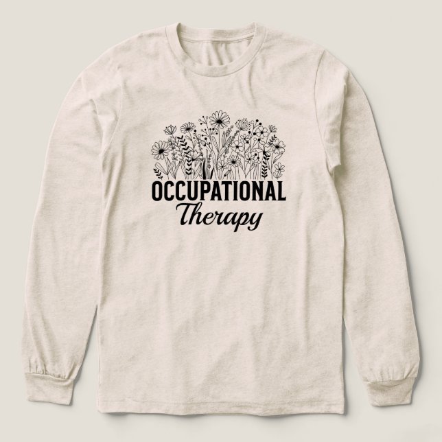 Arbetsterapi Blommig Arbetsterapeut OT T Shirt (Design framsida)