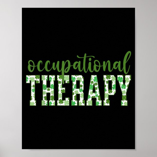 Arbetsterapi Shamrock St Patricks Day Ot Poster (Framsidan)
