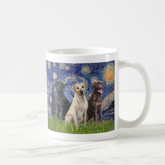 Arbetstid (3) - Starry Night Kaffemugg (Höger)