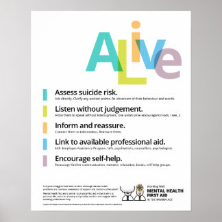 Arbetstillfällen: Förstärkt psykisk hälsa Poster