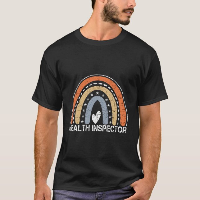 Arbetstitel Arbetare Regnbågs Hälsokontrollant T Shirt (Framsida)