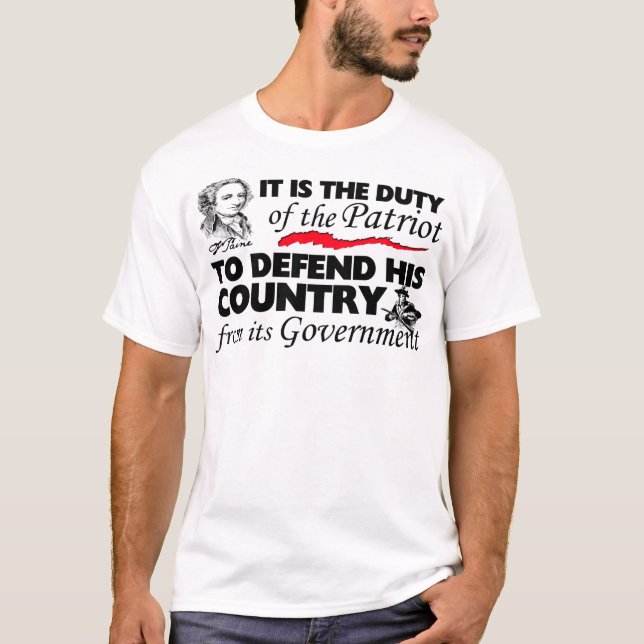 Arbetsuppgift av patrioten! t-shirt (Framsida)