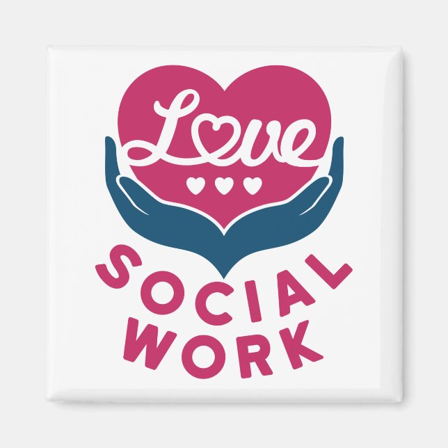 Arbetsvärde för Social i Kärlek Social Magnet (Framsidan)