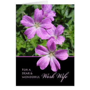 Arbetsvurnans födelsedag, Cranesbill Geraniums Hälsningskort
