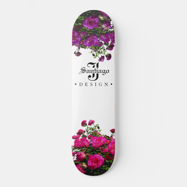 Arbetsyta för Blommigt Skateboard Bräda 19,5 Cm (Framsida)