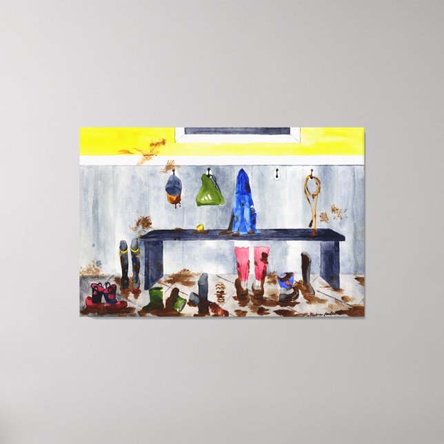 Arbetsyta för lera canvastryck (Framsida)