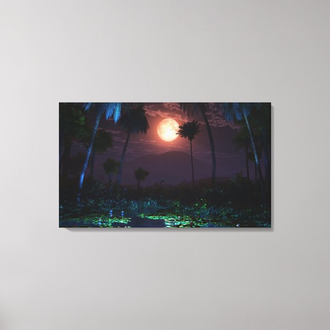Arbetsyta med omslagen Moonlit Oasis (Illume) Canvastryck (Framsida)
