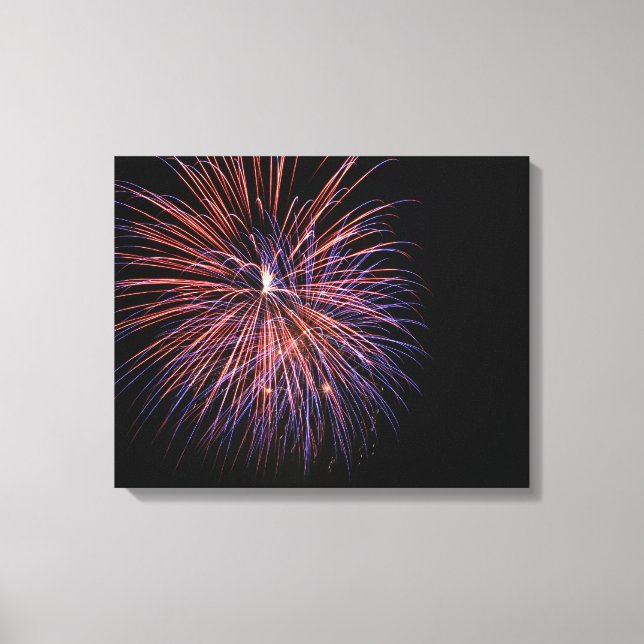 Arbetsytan Arbetsyta för omslagna Fireworks Canvastryck (Framsida)